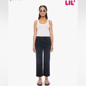 Lil MOTHER Mid Rise Rambler Ankle Jeans darkest blue